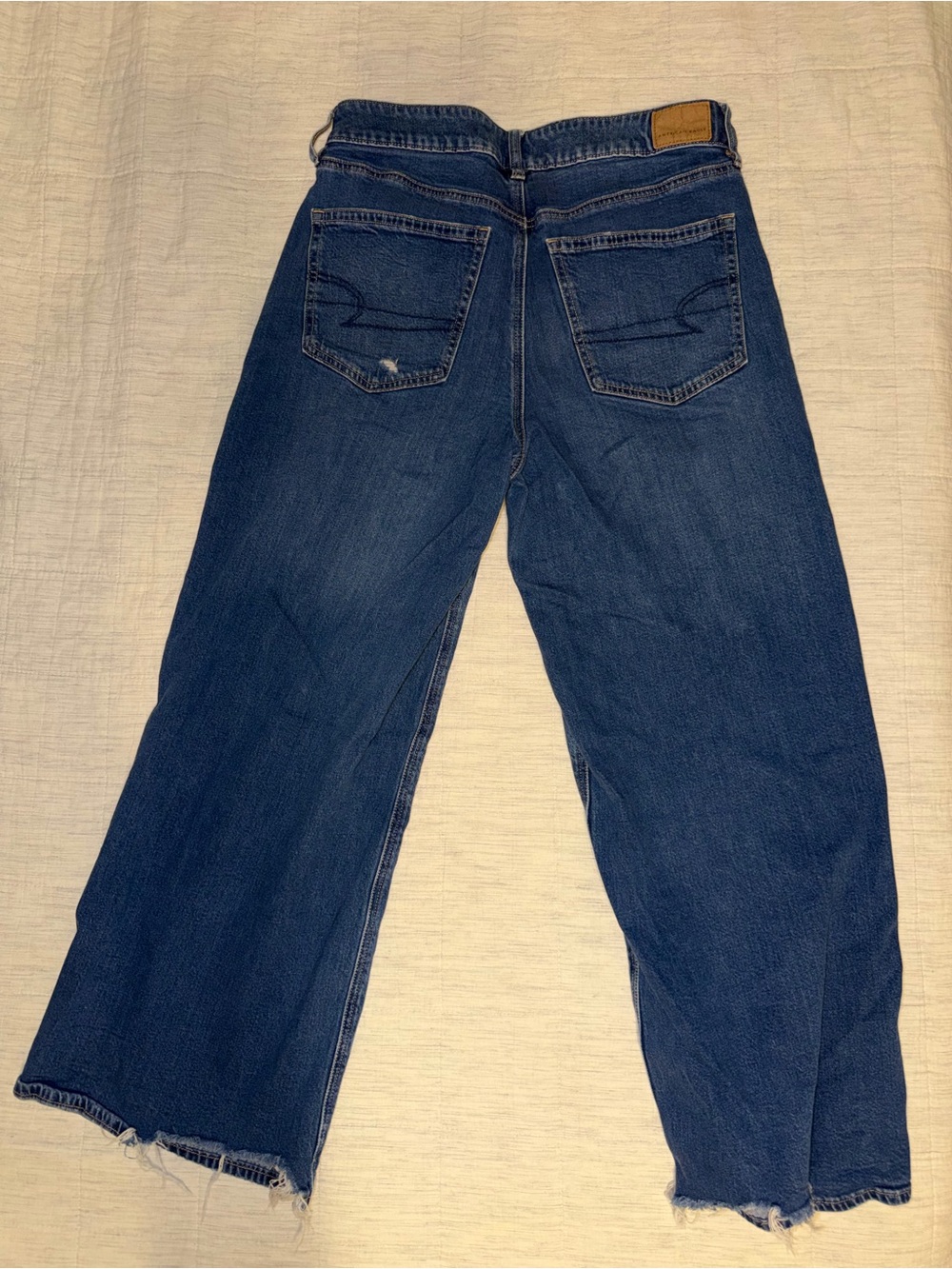 AE Super High Rise Baggy Wide Leg Ankle Jeans - Picture 4 of 7